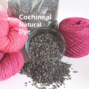 Whole Cochineal Bug Natural Plant Dye for Yarn Protein Dyes Earth Friendly Fiber Wool Silk Mordant Red Pink