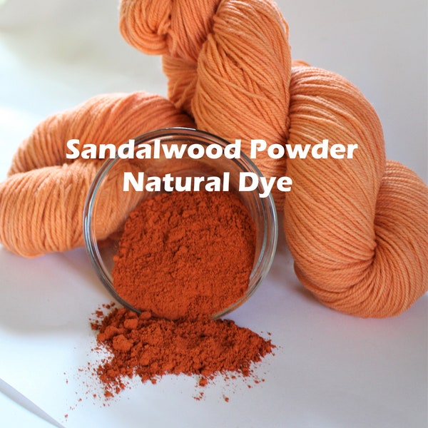 Sandalwood Wood Powder Whole Natural Plant Dye for Yarn Protein Dyes Earth Friendly Fiber Wool Silk Mordant orange peach coral