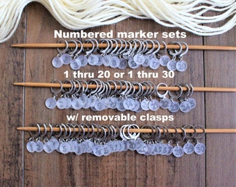 Numbered Counting Stitch Markers Knitters Helper Number Pattern Reminder for Knitting Crochet Stitchmarker Gift Knitter Notion Laser