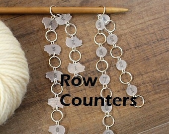 Row Counter Stainless steel Knitters Helper Pattern Reminder for Knitting Sheep Stitch Marker Stitchmarker Knitting Gift Knitter Notion