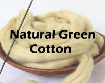 Natural Green Cotton Easy To Spin Sliver for Spinning, Blending, Dyeing undyed cotton fiber roving Batting Product of the USA