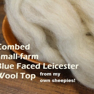 Blue Faced Leicester Combed Top Wool Spinning Fiber for Felting Handspinning Dyeing Fibre Hand Spinning BFL