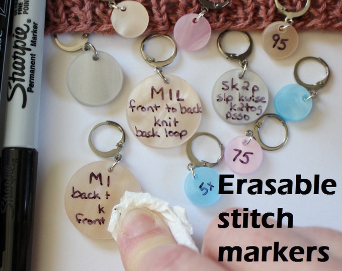 Erasable Pattern Reminder Stitch Markers Knitters Helper - Etsy