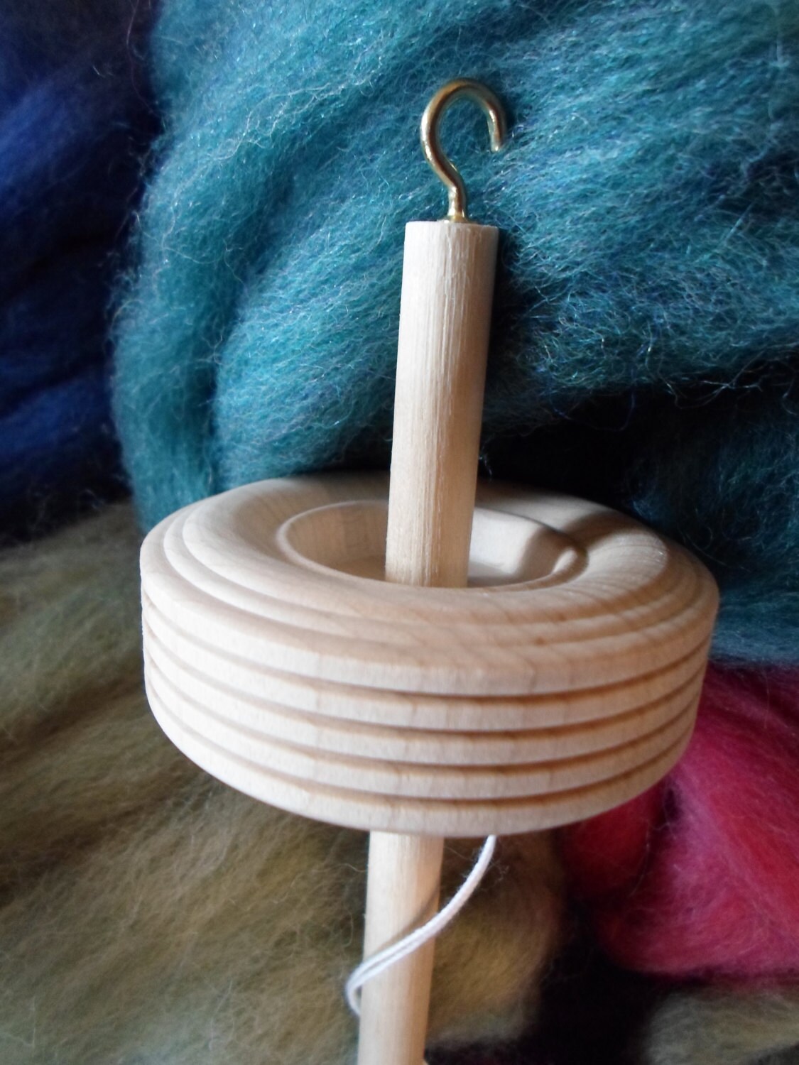 Drop Spindle Kit for Beginner W/ Fiber Top Whorl Handspinning Etsy