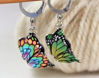 2 Butterfly Stitch Markers Stitchmarker Knitting  Charms Mark Stitches Stitch Marker Stitchmarkers Progress Keeper Helper Reminder