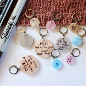 Erasable Pattern Reminder Stitch Markers Knitters Helper Knitting ...