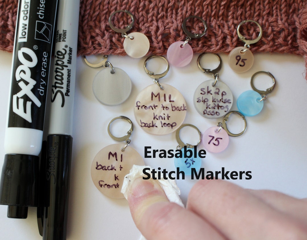 Erasable Pattern Reminder Stitch Markers Knitters Helper Knitting ...