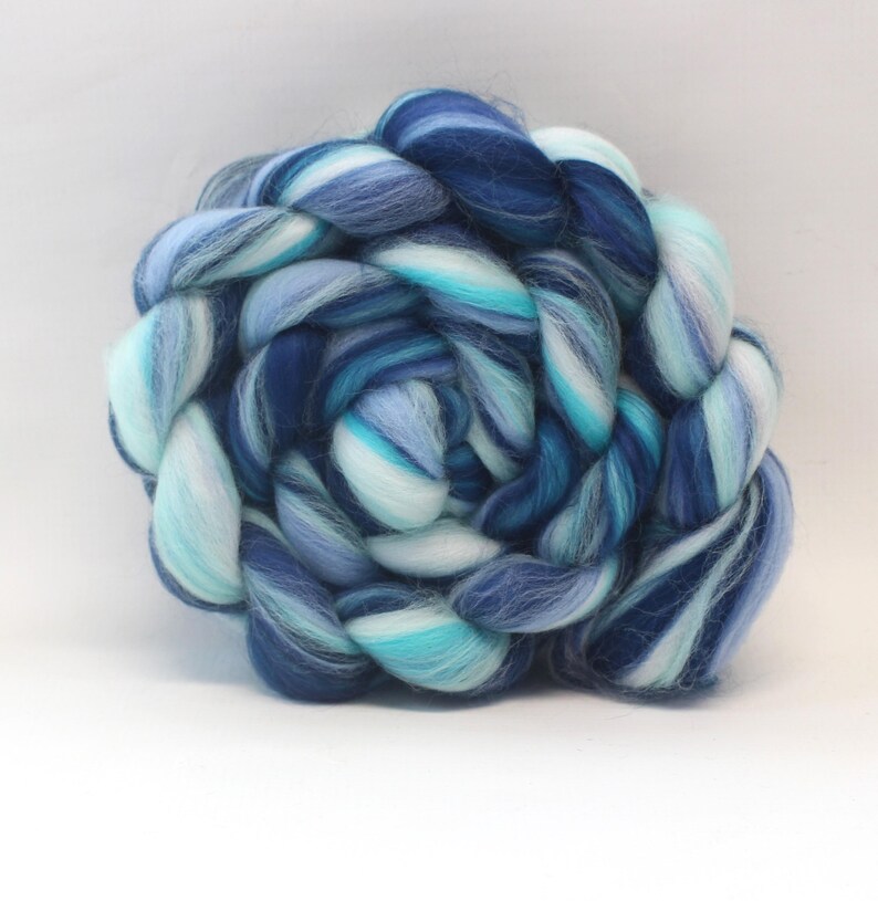 Merino Wool 'sea Breeze' Blue Teal Blend Combed Top Roving Dyed Wool ...