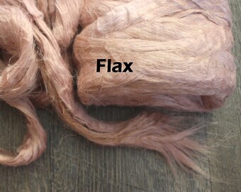 Flax Top for Spinning Felting or Doll Hair Fiber Bast Fiber Fibers Flax Strick Plant Fibers Linen Vegan