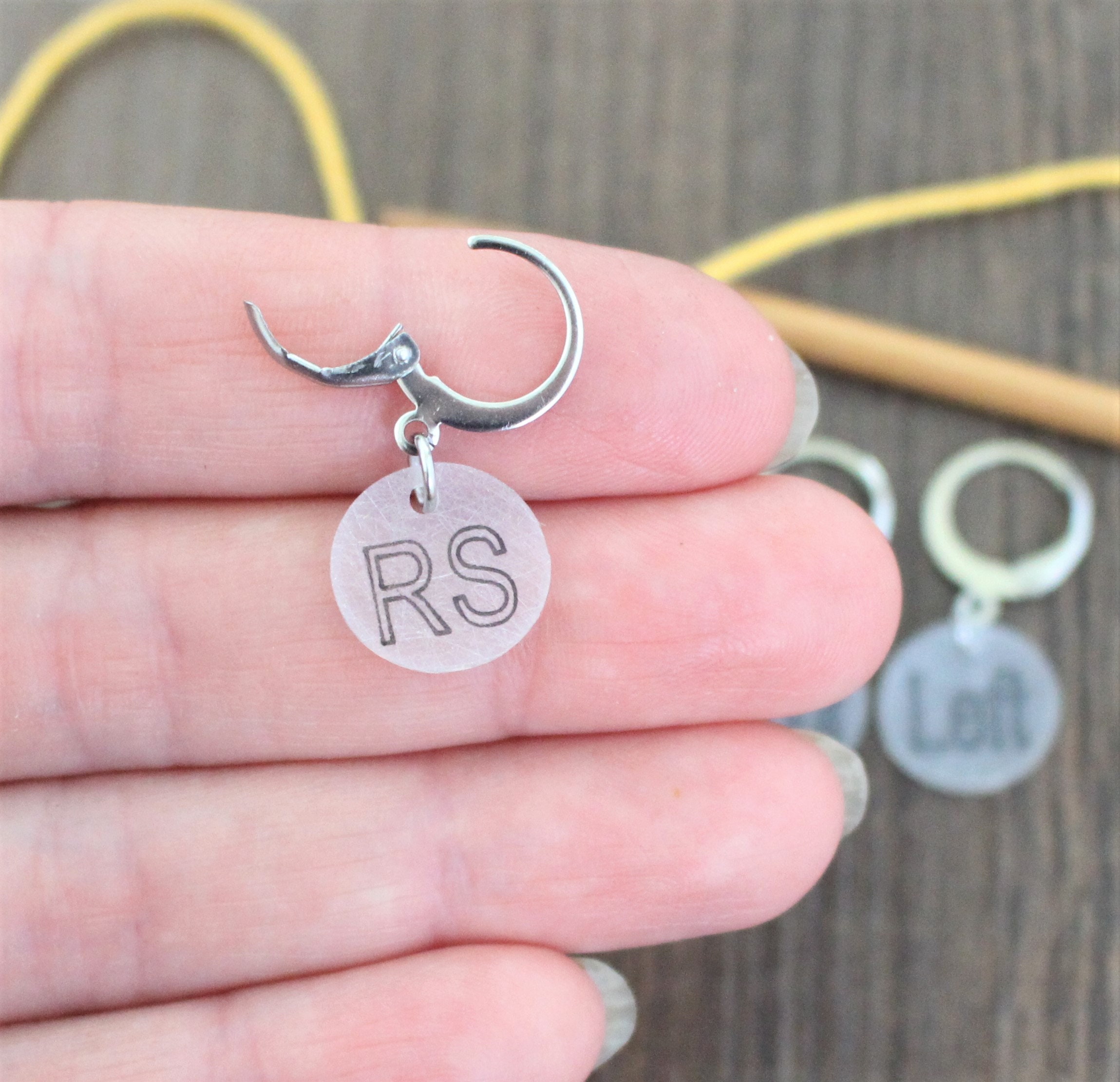 Set of 6 Pattern Reminder Stitch Markers Knitters Helper Knitting ...