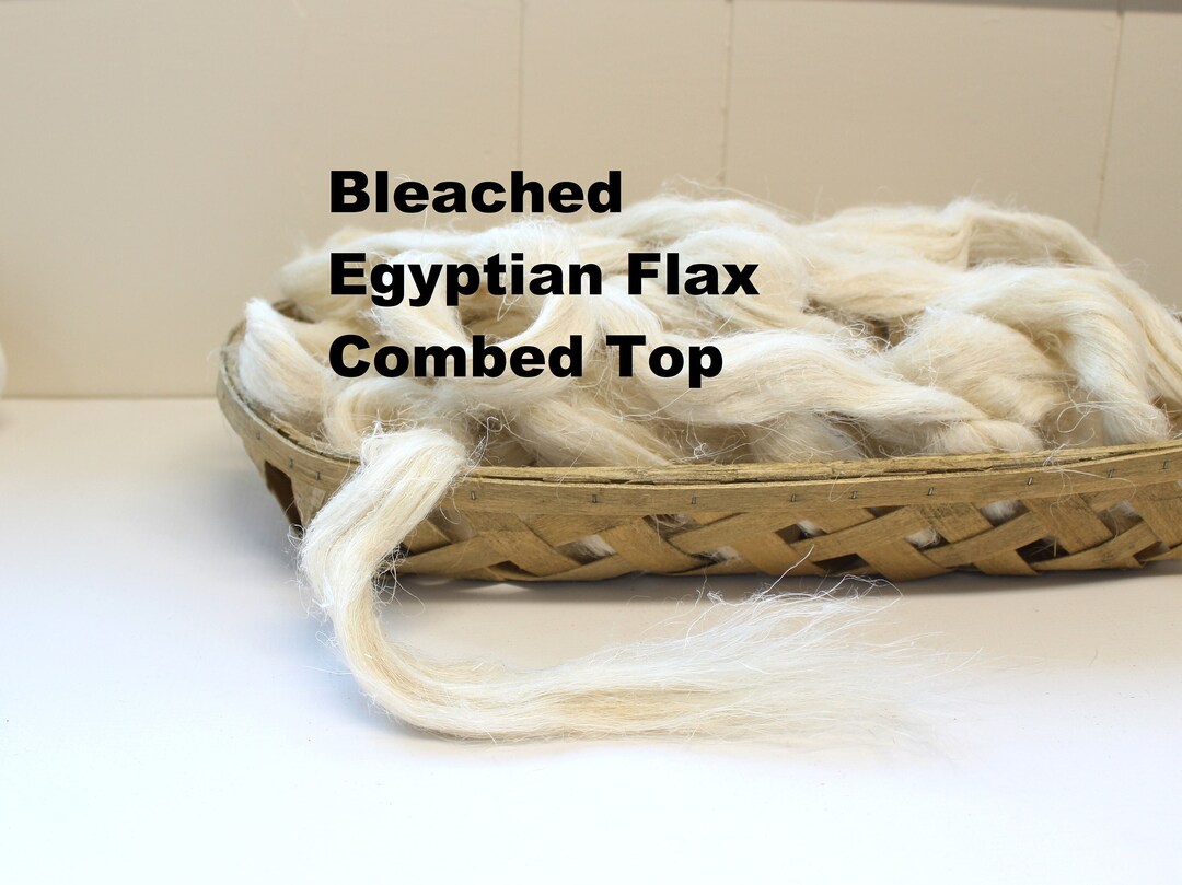 Bleached Egyptian Flax Top for Spinning Felting or Doll Hair Fiber Bast