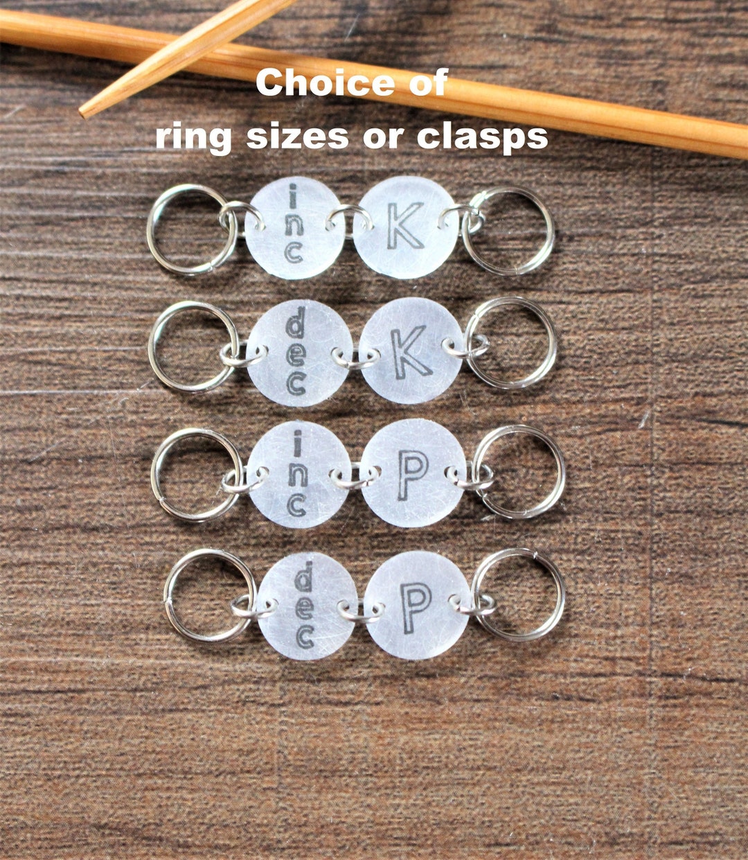 Increase Decrease Pattern Reminder Stitch Markers Knitters Helper ...