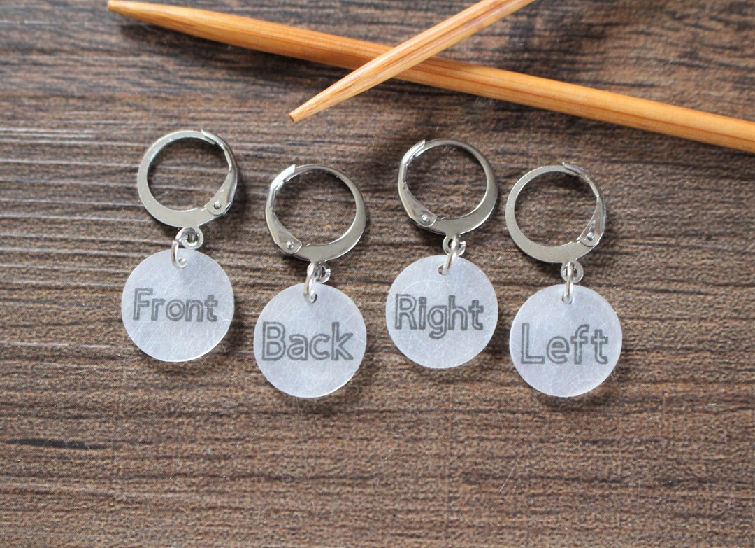 Front/back Pattern Reminder Stitch Markers Knitters Helper Knitting ...