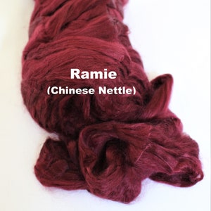 Ramie Chinese Nettle Combed Top for Spinning Felting or Doll Hair Fiber Bast Fiber Fibers Undyed Plant Fibers Vegan Silk