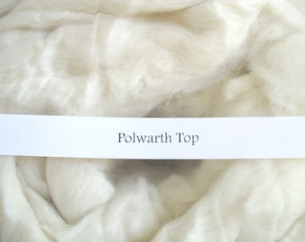 1lb Polwarth Combed Top Wool Roving Undyed Wool Spinning Fiber for Dyeing Ecru