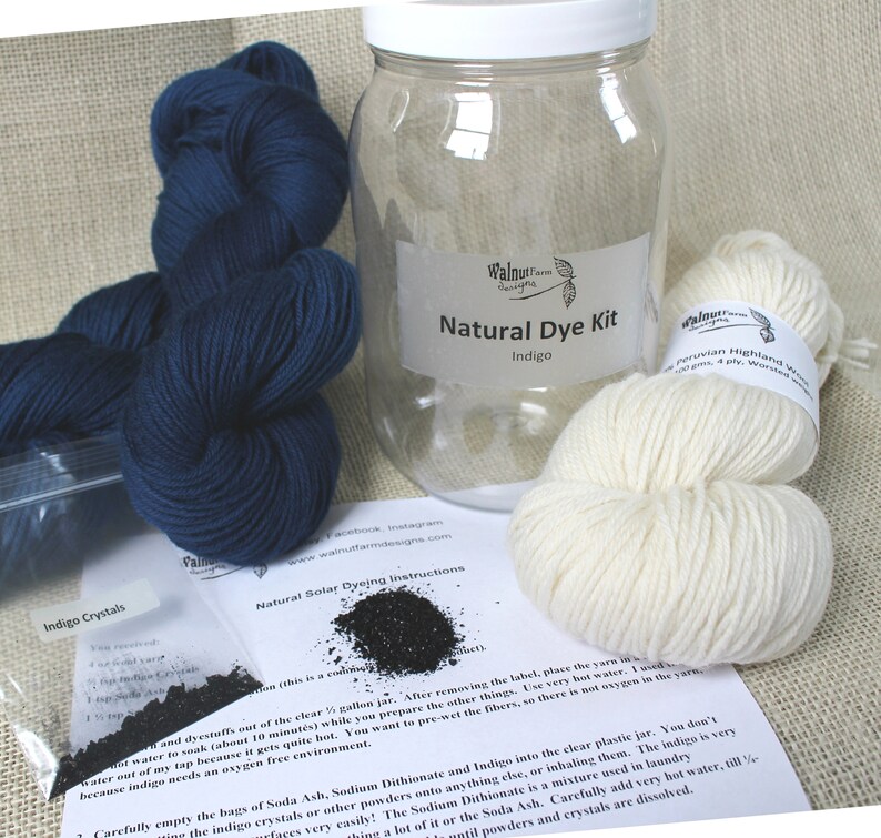 Indigo Dye Kit for Indigo Natural Yarn Dyeing With Natural Etsy