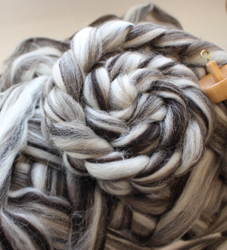 Jacob Wool Combed Top Undyed Bare Top Roving Wool for Spinning Dyeing ...