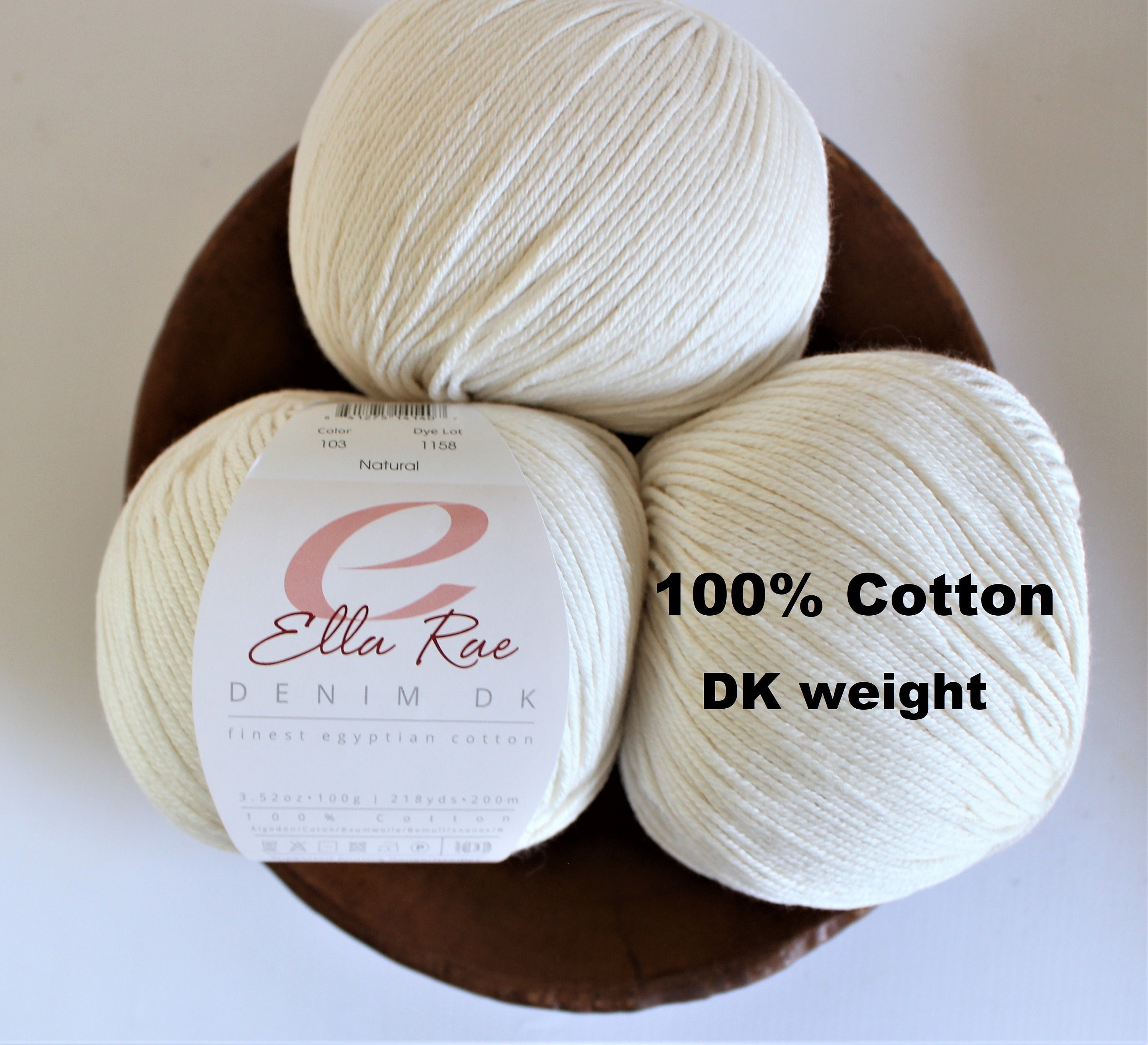 Vintage Cotton DK Cotton YARN 100grams/3.52oz Knitting/Crochet/Craft  200meters