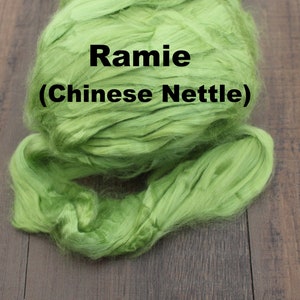 Ramie Chinese Nettle Combed Top for Spinning Felting or Doll Hair Fiber Bast Fiber Fibers Undyed Plant Fibers Vegan Silk