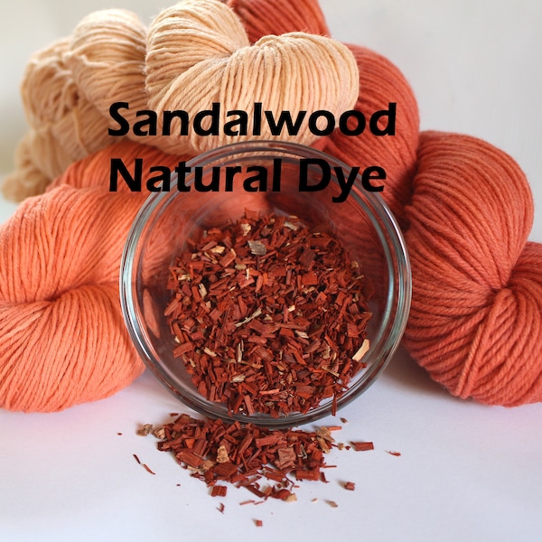 Sandalwood Wood Chip Whole Natural Plant Dye for Yarn Protein Dyes Earth Friendly Fiber Wool Silk Mordant orange peach coral