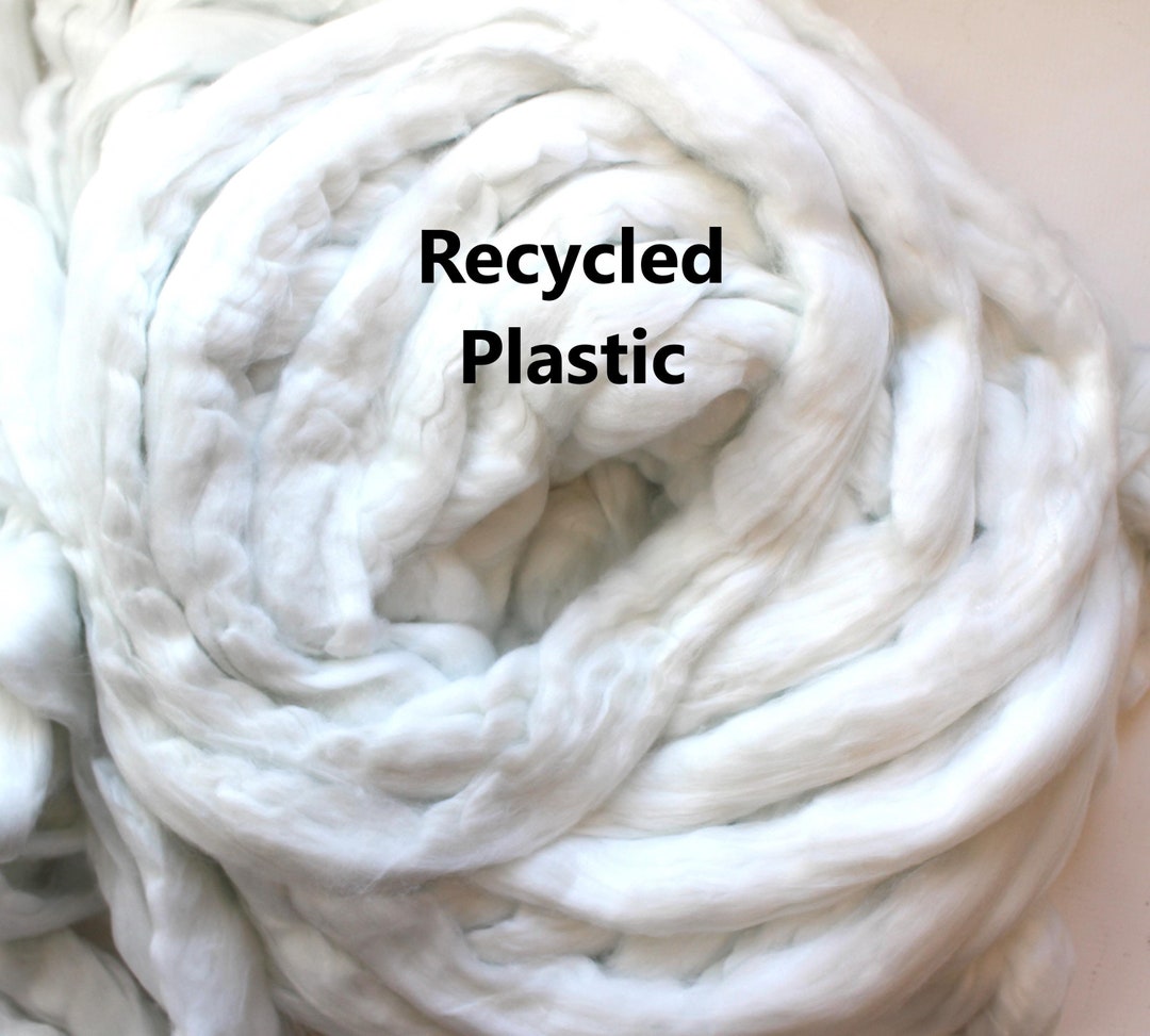 Recycled Plastic Combed Top Roving Spinning Fiber for Spinning White ...