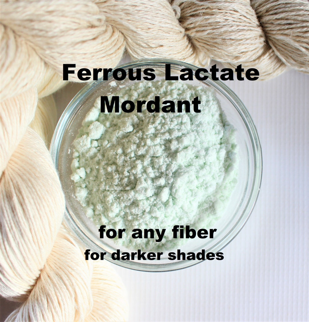 Ferrous Lactate Mordant for All Fibers Contains Iron Cellulose and Protein Fibres Natural Plant