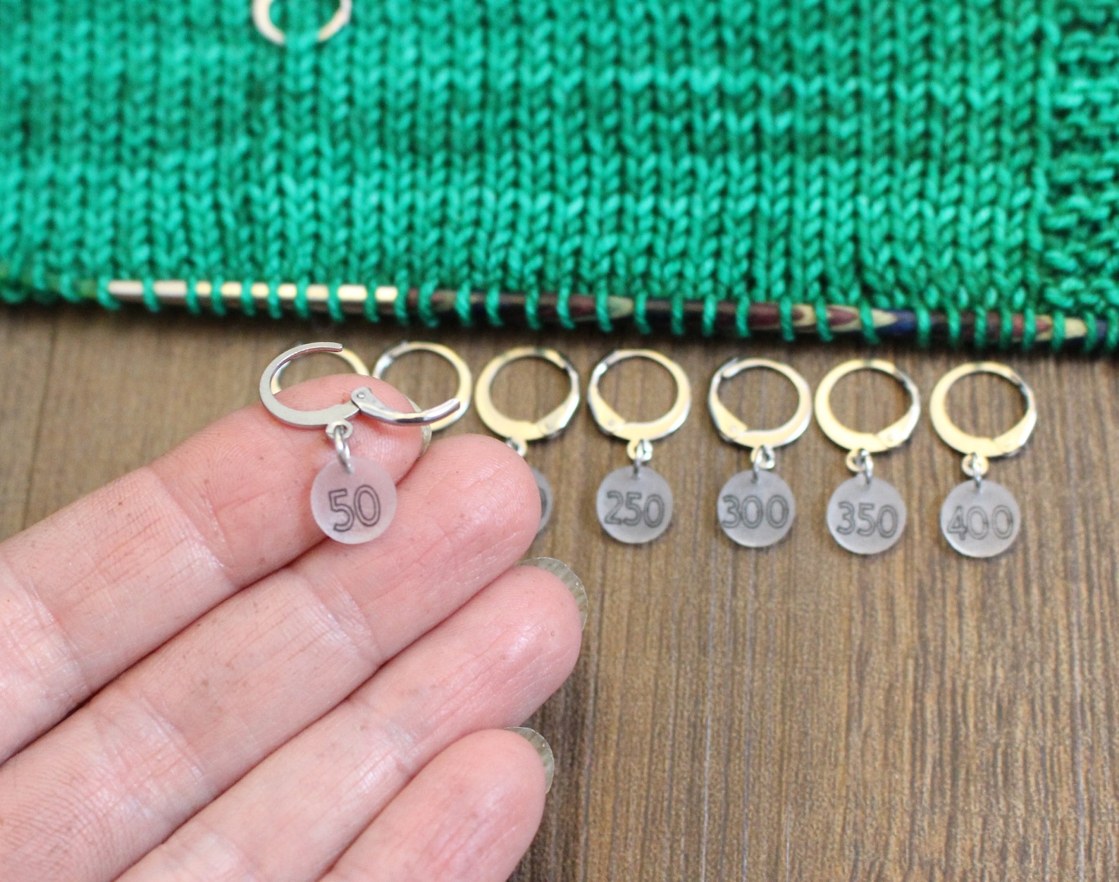 Counting by 50s Stitch Markers for Knitting Number Numbered Etsy