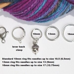 5 Stitch Marker Bird Set of Silver Knitting Stitchmarker Robin Charms to Mark Stitches Crochet Crocheter Gift Pattern Helper image 4