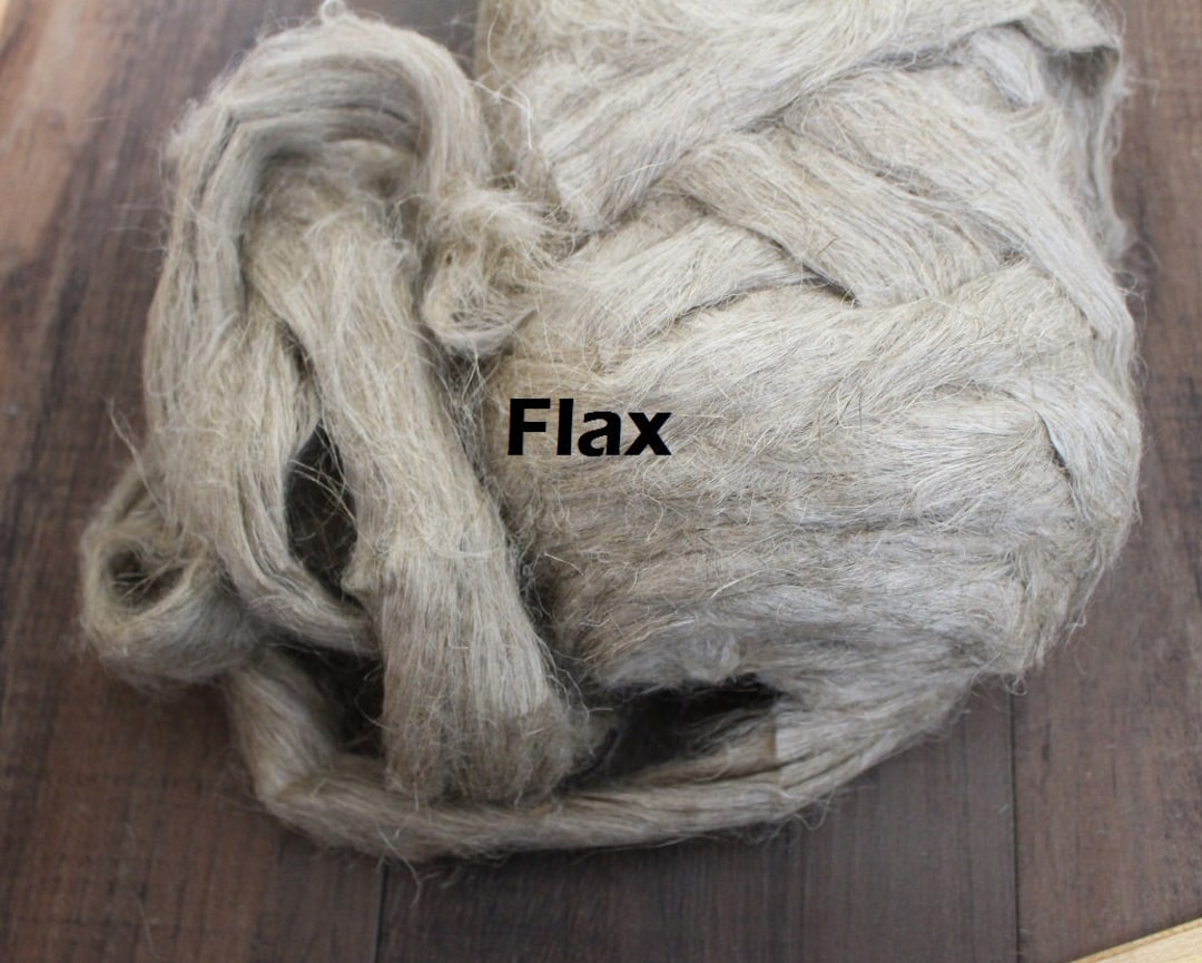Fine Natural Flax Top for Spinning Felting or Doll Hair Fiber Bast ...
