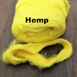 Hemp Spinning Fiber Top for Spinning Felting or Doll Hair Fibre Bast Fibers Strick Plant Linen Vegan