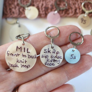Erasable Pattern Reminder Stitch Markers Knitters Helper Knitting ...