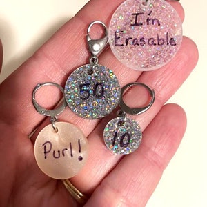 Erasable Pattern Reminder Stitch Markers Knitters Helper Knitting ...