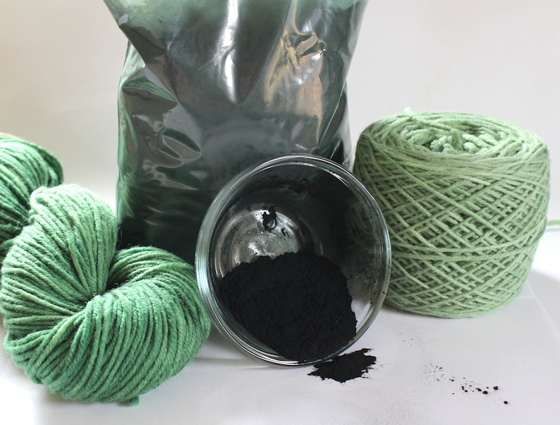 Copper Chlorophyllin 1, 2 or 4 oz Chlorophyll Natural Plant Dye for Yarn Protein Dyes Earth Friendly Fiber Wool Silk Mordant Green image 2