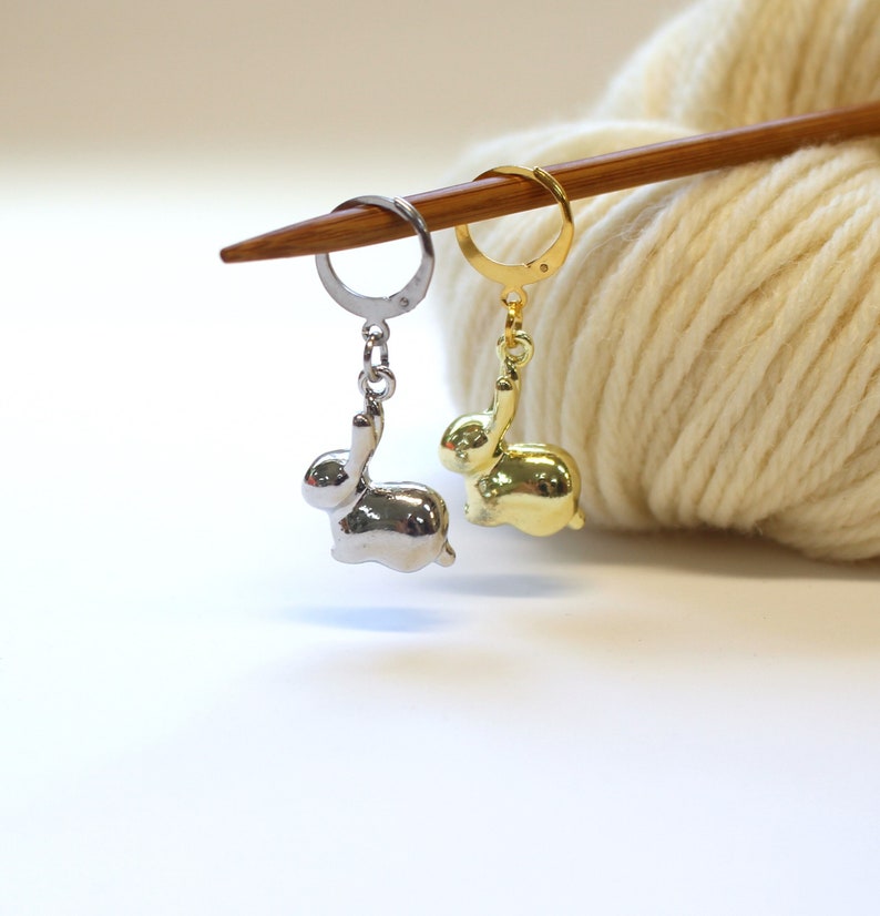 Rabbit bunny stitch marker charm