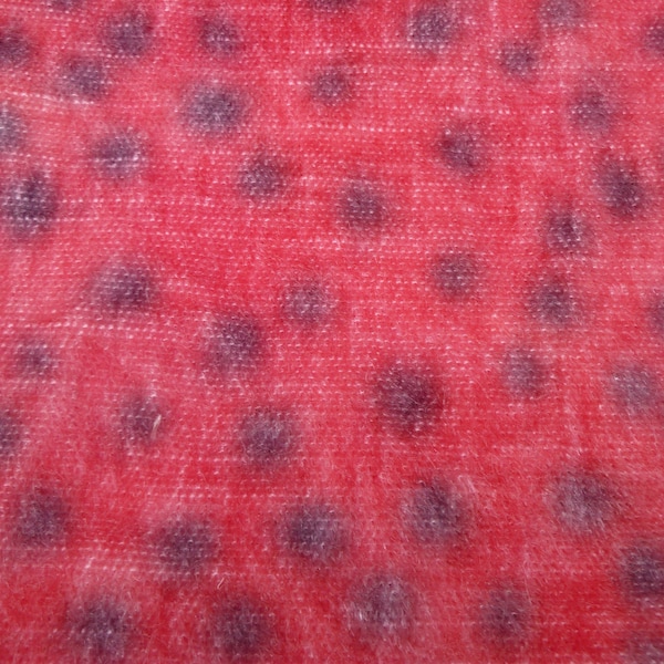 Hand dyed Helmbold 3mm dense mohair fur fabric  "Lady Bird"