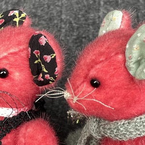 OOAK &quot;Mary, Mungo & Midge&quot; A Meece Amis Family by Tabbyclouds  ( Mohair Artist Collector Teddy )