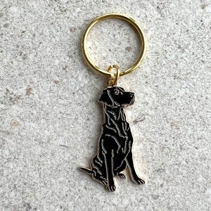 Llavero de perro Labrador negro