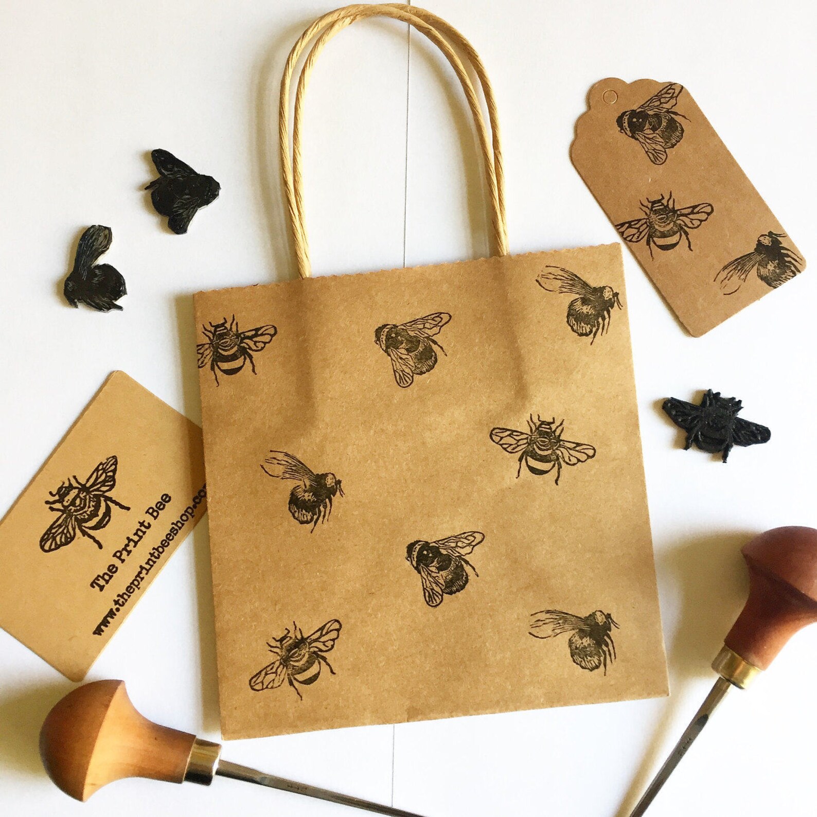 Bumble Bee Gift Bag With Tag Etsy