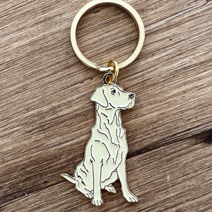Llavero perro labrador amarillo