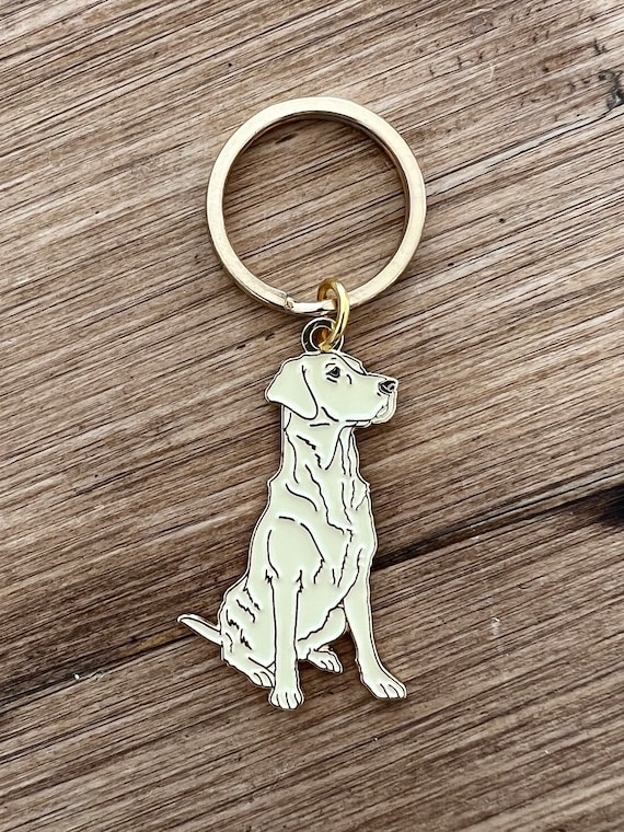 Yellow Labrador dog keyring