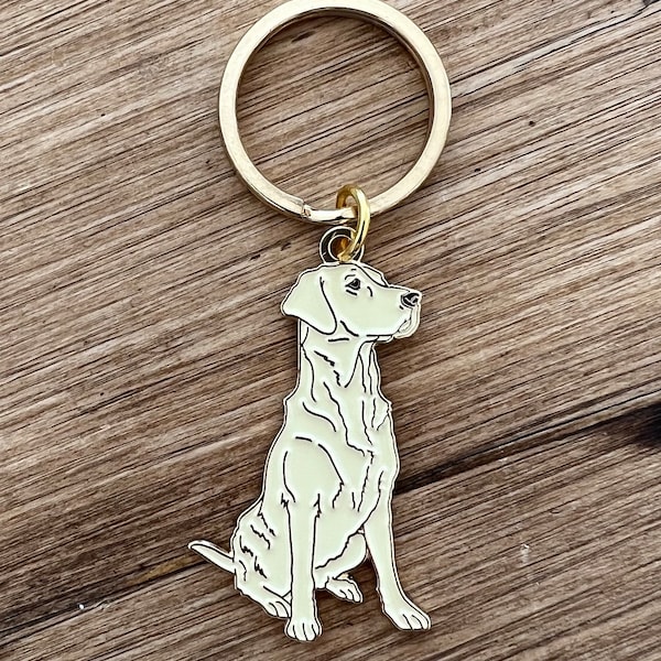 Yellow Labrador dog keyring