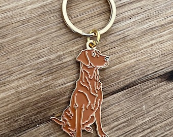 Red fox Labrador dog keyring