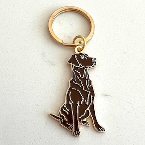 Llavero perro Labrador chocolate