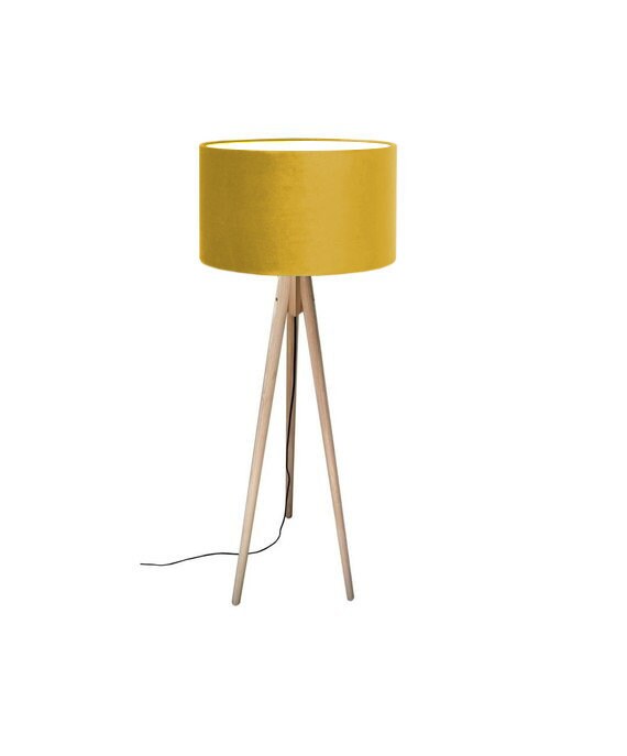 yellow tripod floor lamp
