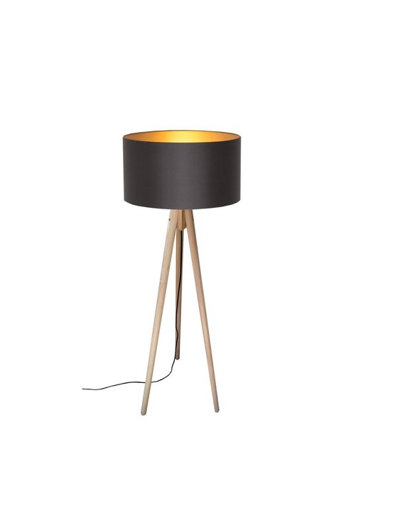 Tripod Floor Lamp Black Meets Gold Image 0