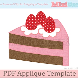 Shortcake Applique Template PDF Applique Pattern Instant Download Applique Sewing Pattern