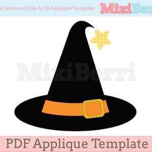 Witch Hat Applique Template PDF