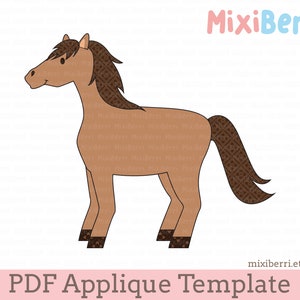 Horse Applique Template PDF Applique Pattern, Applique Design, DIY Applique, Handmade Applique, Instant Download