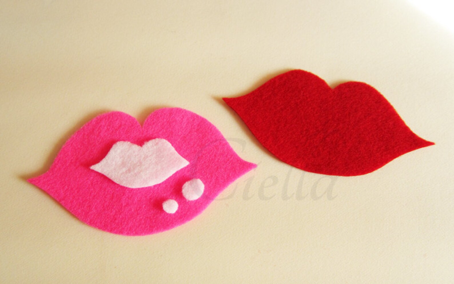 Fabric Applique Template PDF Sexy Lips 4 Designs Etsy