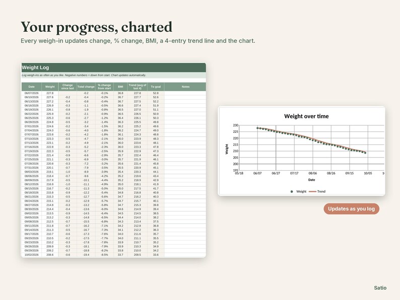 GLP-1 Tracker Spreadsheet, Google Sheets & Excel, Injection Log, Site Rotation, Weight Chart, Side Effect Log, Protein Fiber Tracker image 4